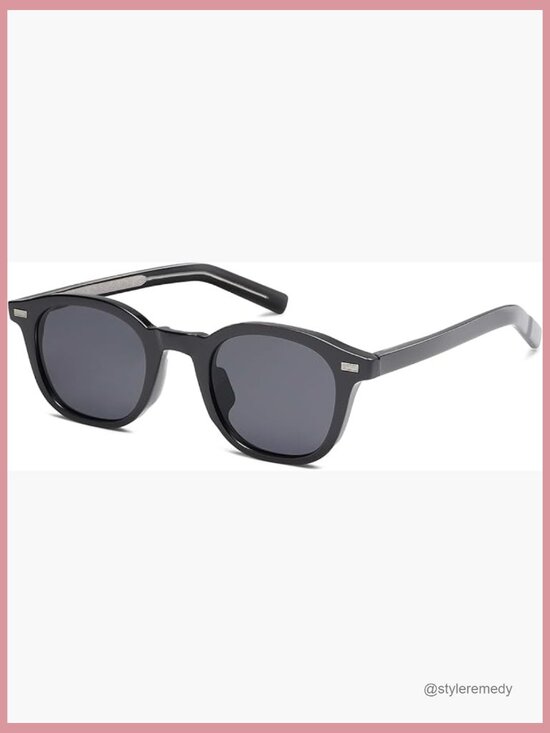 Retro Square Sunglasses UV400 Protection Cellulose Propionate Frames main image 4